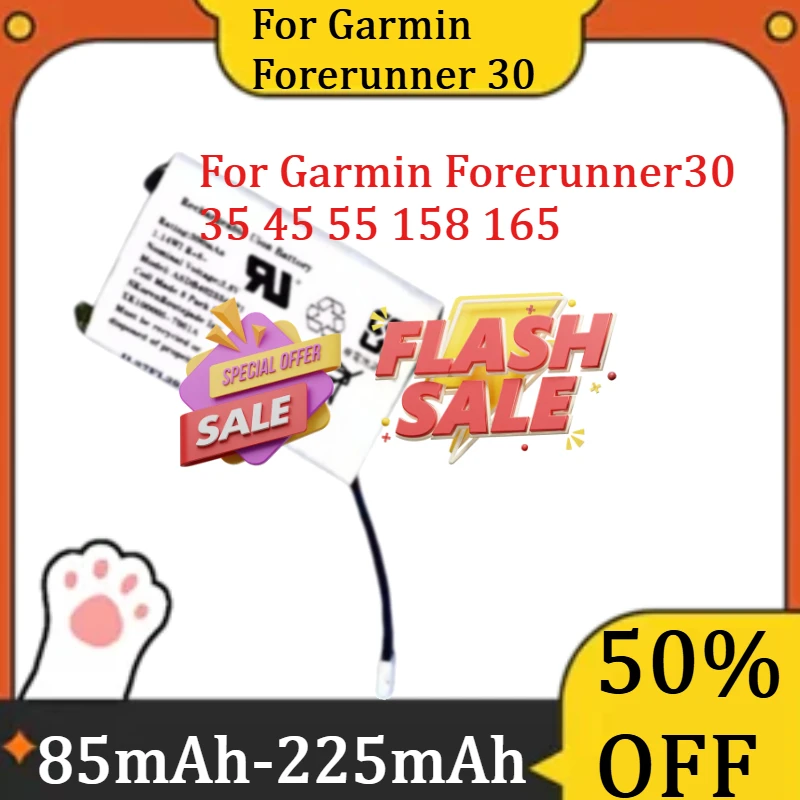 For Garmin Forerunner30 35 45 55 158 165 Accessories & Parts New High-Quality 85mAh-225mAh Smart Watch Battery
For Garmin Forerunner30 35 45 55 158 165 Accessories & Parts New High-Quality 85mAh-225mAh Smart Watch Battery