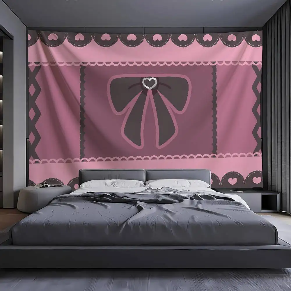 Large Kawaii Pastel Pink Tapestry Wall Hanging, Sweet Heart Bow Aesthetic Tapestries Wall Art Lolita Girly Home Living Room Deco
Large Kawaii Pastel Pink Tapestry Wall Hanging, Sweet Heart Bow Aesthetic Tapestries Wall Art Lolita Girly Home Living Room Deco