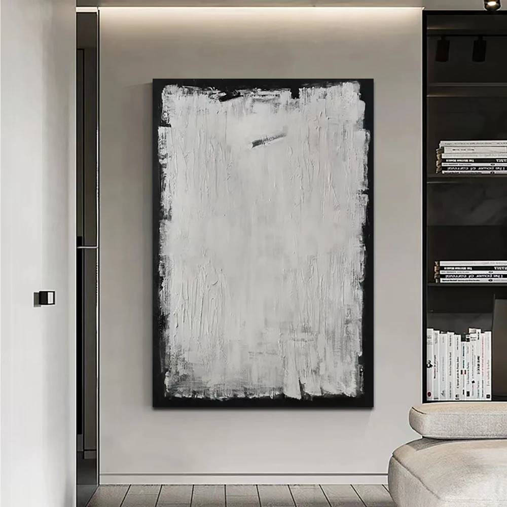 Abstract Black and White Oil Painting, Thick Texture Decorative Painting, Modern Wall Art, Simple Home and Hotel Wall Decoration
Abstract Black and White Oil Painting, Thick Texture Decorative Painting, Modern Wall Art, Simple Home and Hotel Wall Decoration