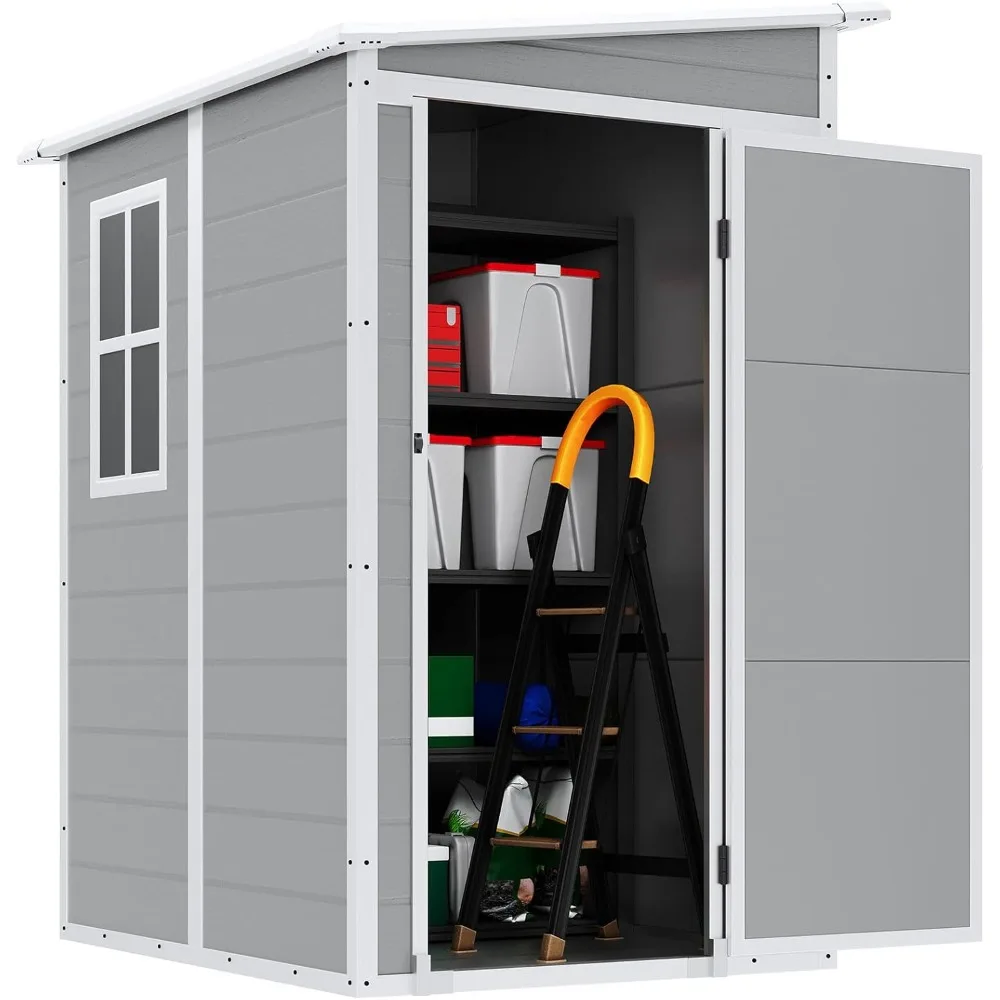Resin Shed 5x4FT,Plastic Storage Shed with Floor, Floor for Garden Tool,Waterproof
Resin Shed 5x4FT,Plastic Storage Shed with Floor, Floor for Garden Tool,Waterproof