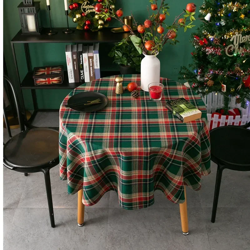 American Christmas Cotton Linen Plaid Round Tablecloth Coffee Table Cover Tea Table Round Tablecloth Party Table Decoration
American Christmas Cotton Linen Plaid Round Tablecloth Coffee Table Cover Tea Table Round Tablecloth Party Table Decoration