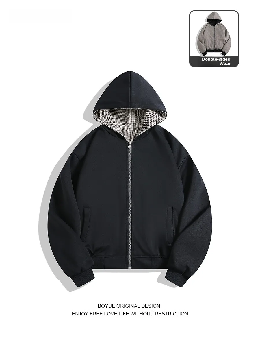 Двусторонняя клетчатая толстовка Boyue, повседневная мужская и женская толстовка в стиле ретро, свободная посадка, длинная све, с капюшоном на молнии
Двусторонняя клетчатая толстовка Boyue, повседневная мужская и женская толстовка в стиле ретро, свободная посадка, длинная све, с капюшоном на молнии