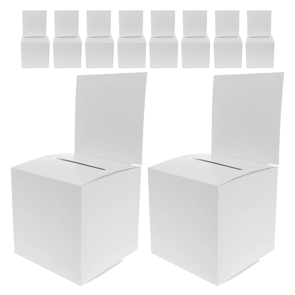 10pcs Voting Boxes White Rectangular Raffle Container Office Activities Indoor Outdoor Parties Multi-function Ballot Box
10pcs Voting Boxes White Rectangular Raffle Container Office Activities Indoor Outdoor Parties Multi-function Ballot Box