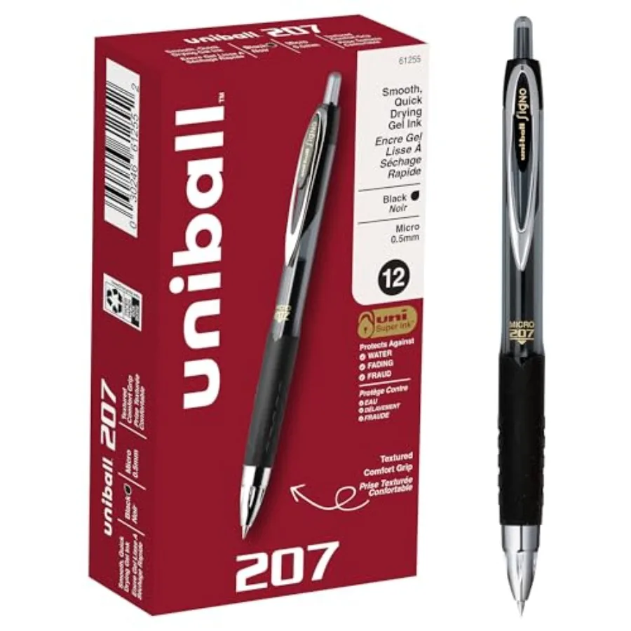 uniball 207 Retractable Gel Pens, Point,, 12 Pack
uniball 207 Retractable Gel Pens, Point,, 12 Pack