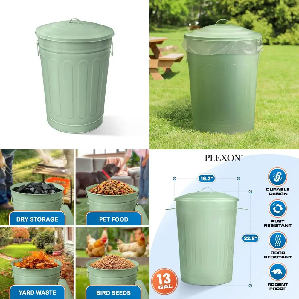 Металлическая корзина для мусора на открытом воздухе в винтажном стиле, 13 галлонов с крышкой, корзина для мусора в деревенском фермерском доме
Металлическая корзина для мусора на открытом воздухе в винтажном стиле, 13 галлонов с крышкой, корзина для мусора в деревенском фермерском доме