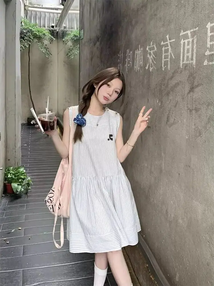 plus Size 300 Pounds Women's Casual Stripe A-Line Dress Summer Slimming Straight Skirt Sleeveless Midi Dress Comfortable Brea...
plus Size 300 Pounds Women's Casual Stripe A-Line Dress Summer Slimming Straight Skirt Sleeveless Midi Dress Comfortable Brea...