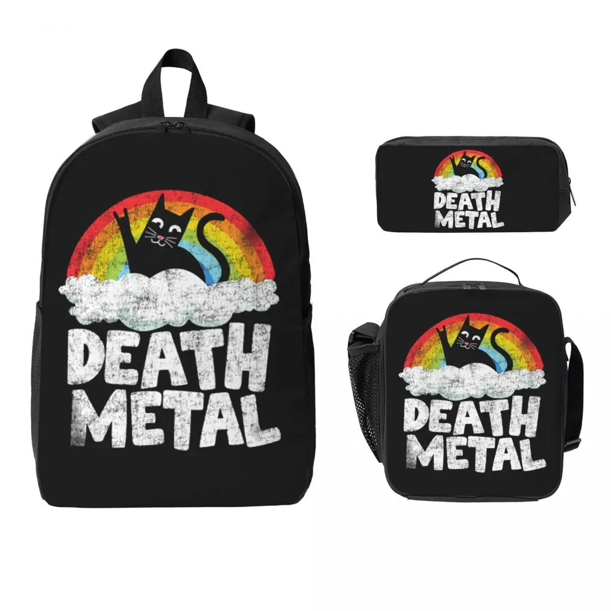 Funny Death Metal Cat Gift Rainbow Heavy Metal Backpack BookBag School Bag Shoulder Bags 3ps Insulated Lunch Bag Pencil Case
Funny Death Metal Cat Gift Rainbow Heavy Metal Backpack BookBag School Bag Shoulder Bags 3ps Insulated Lunch Bag Pencil Case