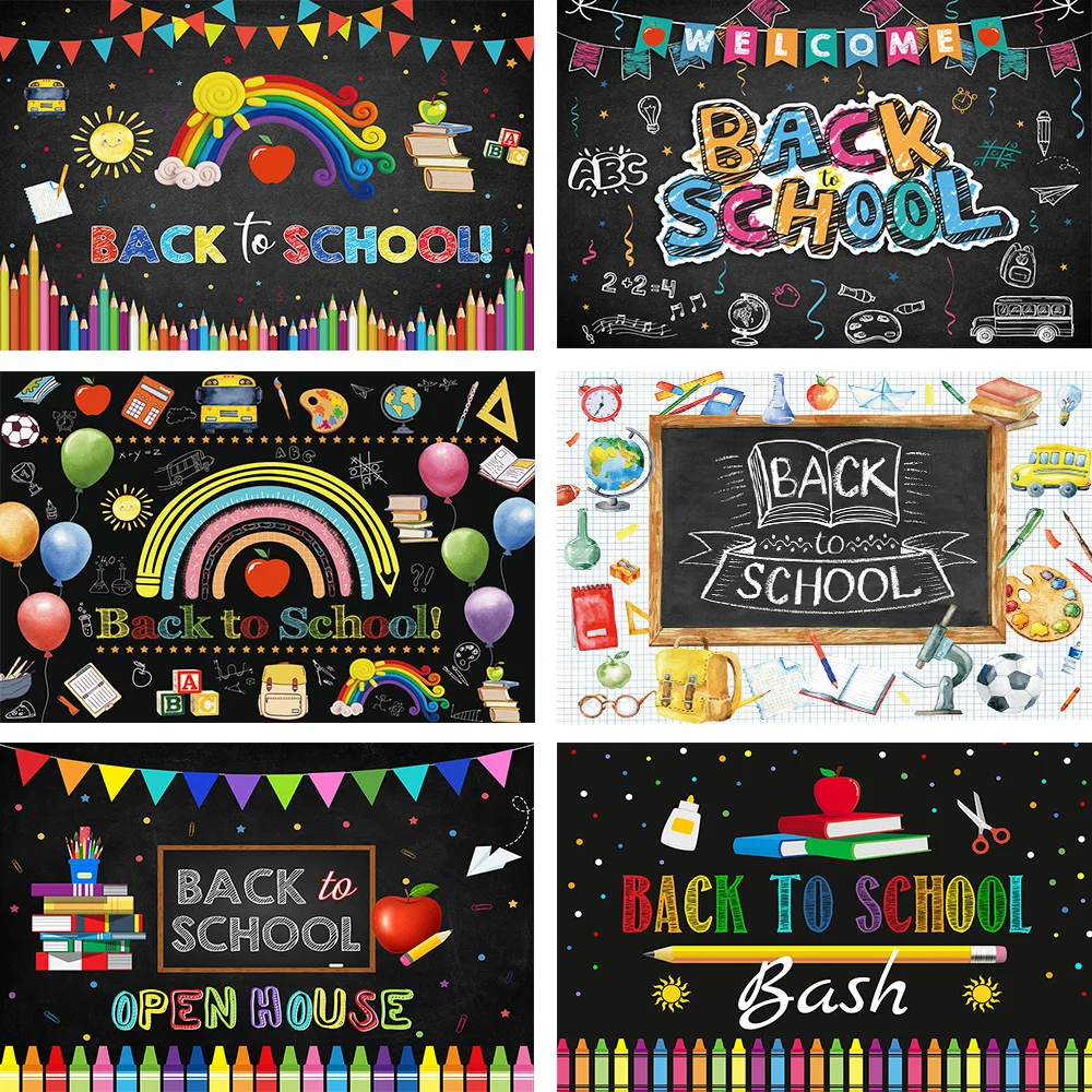 Mehofond Back to School Backdrops Blackboard Textbook Pencil Brush Flag Rainbow Decor Poster Photography Background Photo Studio
Mehofond Back to School Backdrops Blackboard Textbook Pencil Brush Flag Rainbow Decor Poster Photography Background Photo Studio