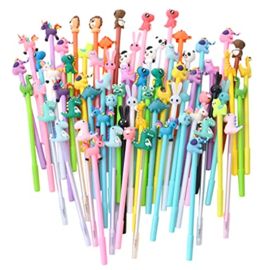 70pcs Cute Novelty Gel Ink Pens Cartoon Animal 0.5 mm Black Ink Pens Bulk for Office School Supplies Christmas Party Gifts
70pcs Cute Novelty Gel Ink Pens Cartoon Animal 0.5 mm Black Ink Pens Bulk for Office School Supplies Christmas Party Gifts