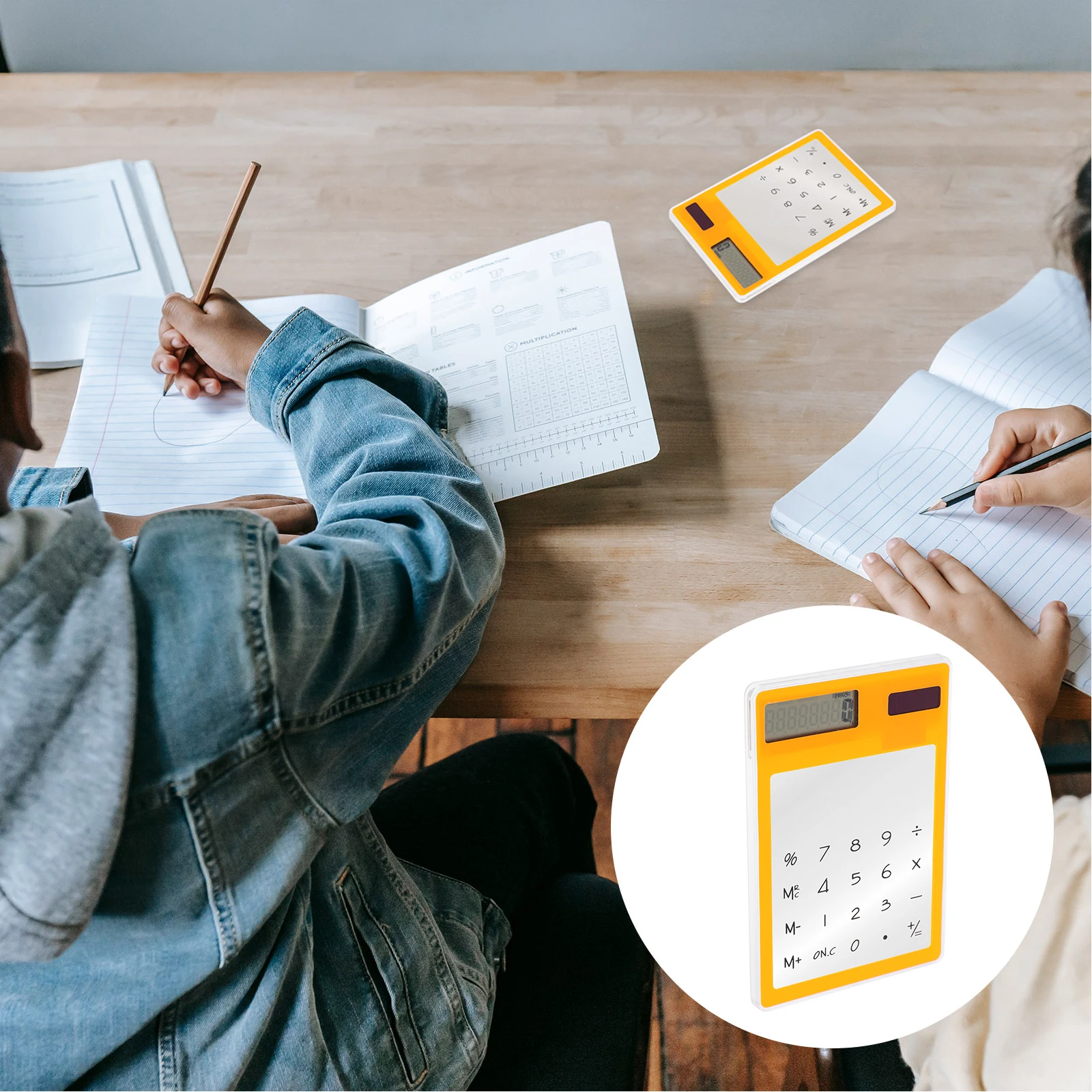 Solar Powered Touch Screen Calculator Mini Desk Office Students Portable Retro Basic Orange Display Automatic On Off
Solar Powered Touch Screen Calculator Mini Desk Office Students Portable Retro Basic Orange Display Automatic On Off