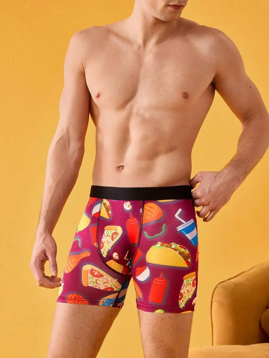 Mens Cartoon Food Print All-Over Graphic Boxer Briefs 3 Pcs
Mens Cartoon Food Print All-Over Graphic Boxer Briefs 3 Pcs