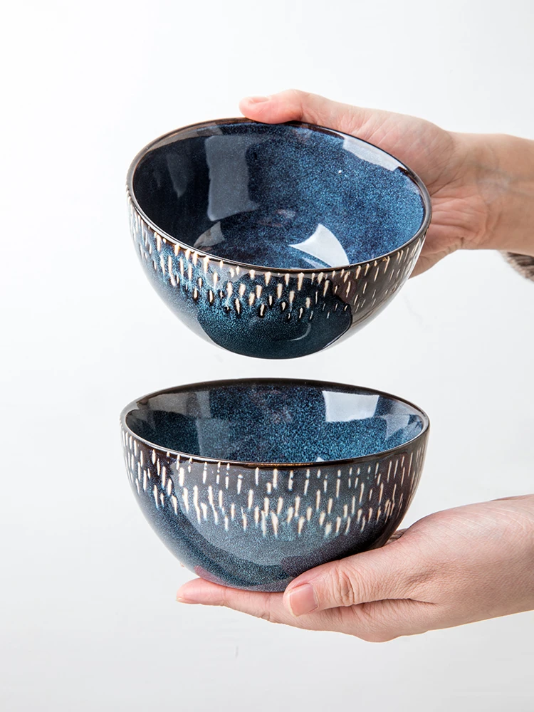 TQH Hand-painted kiln glazed ceramic bowl 5-inch household noodle bowl eating anti-scalding small bowl
TQH Hand-painted kiln glazed ceramic bowl 5-inch household noodle bowl eating anti-scalding small bowl