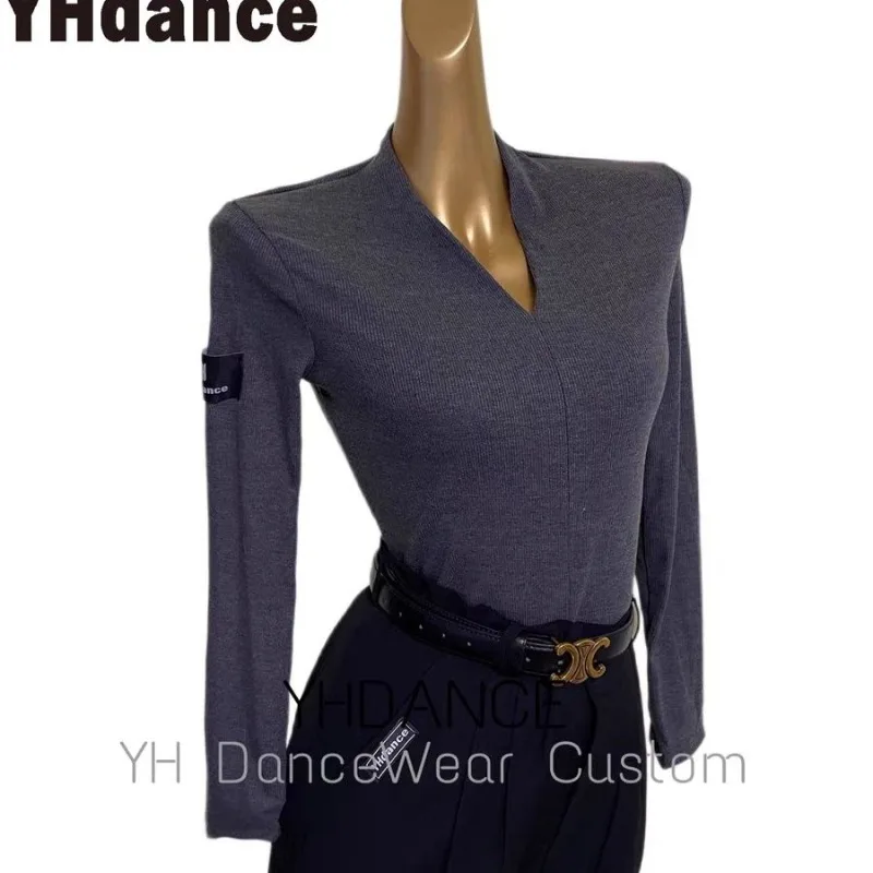Customized Latin Modern Dance Dress Women's Long Sleeve V-neck Top Practice Suit
Customized Latin Modern Dance Dress Women's Long Sleeve V-neck Top Practice Suit
