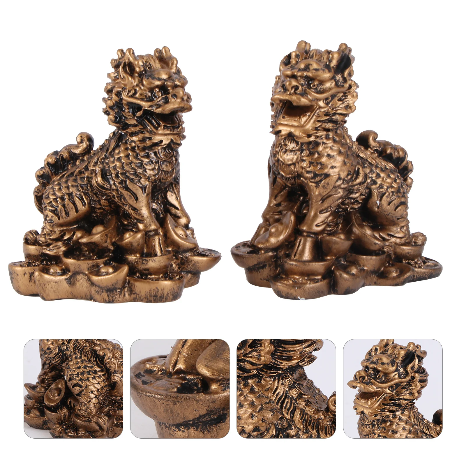 Household Kylin Statues Resin Craft Auspicious Figurines For Home Decor Feng Shui Ornament Desktop Decoration Living Room 
Household Kylin Statues Resin Craft Auspicious Figurines For Home Decor Feng Shui Ornament Desktop Decoration Living Room