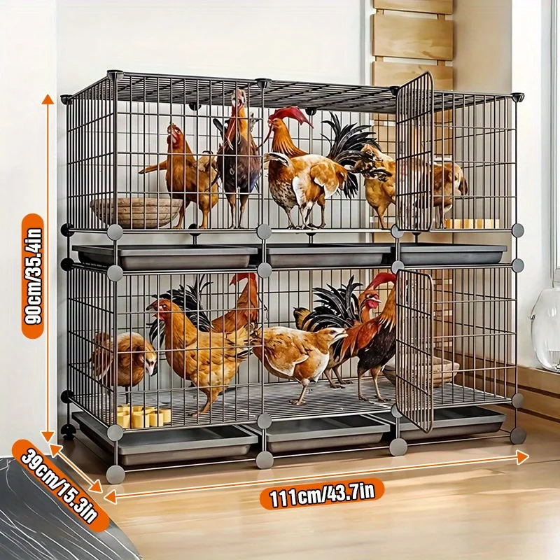 Big Heavy-Duty Stainless Steel Double-Layer Bird Cage, Chicken cage, Suitable for Chickens, Ducks, Geese, and Pigeons- Rust-Proo
Big Heavy-Duty Stainless Steel Double-Layer Bird Cage, Chicken cage, Suitable for Chickens, Ducks, Geese, and Pigeons- Rust-Proo