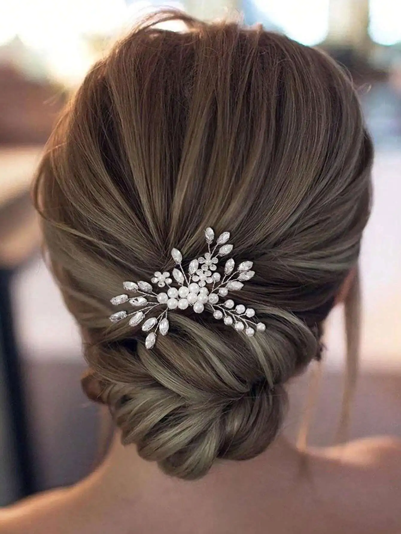 Bride Headpiece, Handmade Faux Pearl Glass Crystal Small Hair Comb For Wedding Bridal Hair Accessories, Party Bridal Headpiece, Wedding Dress Decoration Valentine's Day Accessories
Bride Headpiece, Handmade Faux Pearl Glass Crystal Small Hair Comb For Wedding Bridal Hair Accessories, Party Bridal Headpiece, Wedding Dress Decoration Valentine's Day Accessories