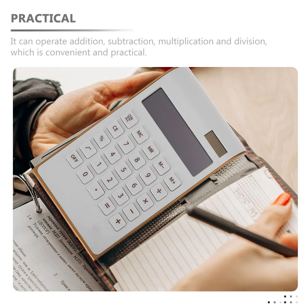 Solar Powered Calculator Ultra Thin Portable Math Operations Office Supplies Gold Edges Students Travel Desktop
Solar Powered Calculator Ultra Thin Portable Math Operations Office Supplies Gold Edges Students Travel Desktop