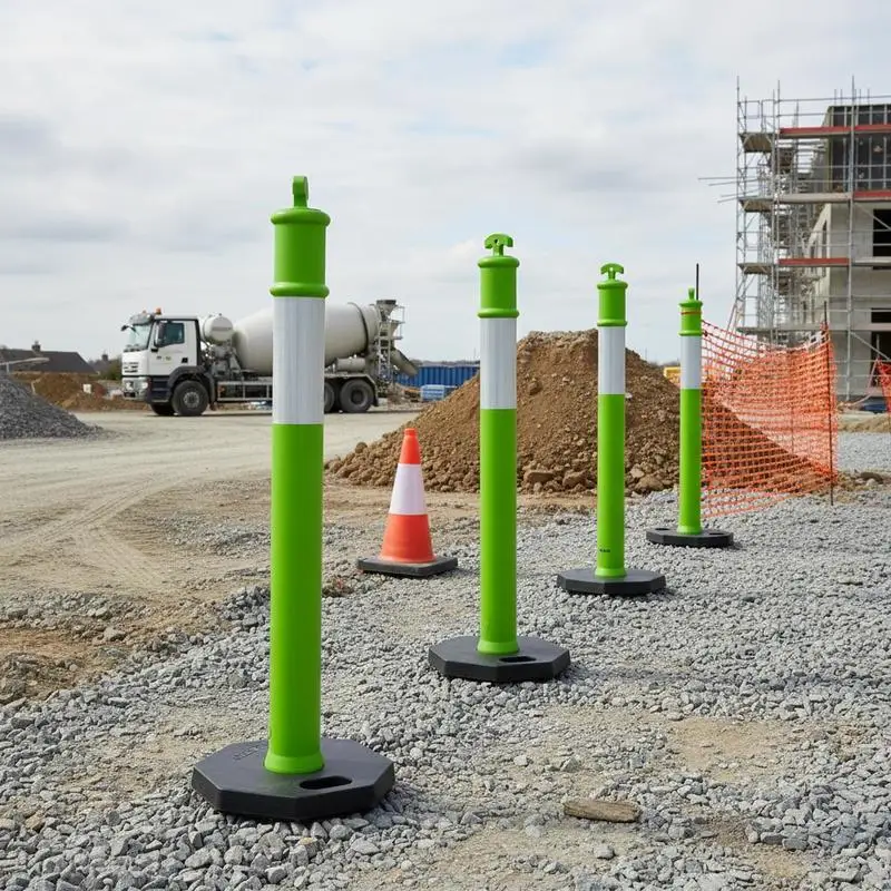 3 Pack Traffic Delineator Posts, 48 inches Traffic Safety Cones with Weighted Base and Reflective Strips, Heavy Duty Delineator Posts for Construction Site, Parking Lot, Crowd Control, Green
3 Pack Traffic Delineator Posts, 48 inches Traffic Safety Cones with Weighted Base and Reflective Strips, Heavy Duty Delineator Posts for Construction Site, Parking Lot, Crowd Control, Green