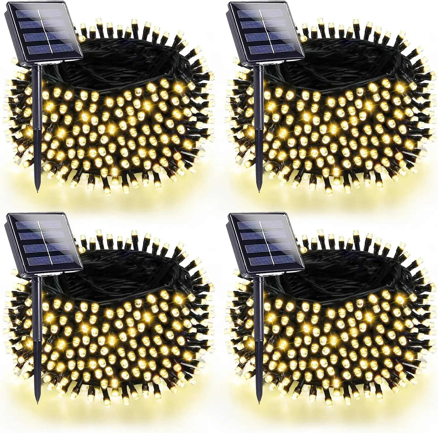 4 Pack 180FT Solar String Lights Outdoor Waterproof, 320 LED, 8 Modes, Green Wire, Warm White for Party
4 Pack 180FT Solar String Lights Outdoor Waterproof, 320 LED, 8 Modes, Green Wire, Warm White for Party