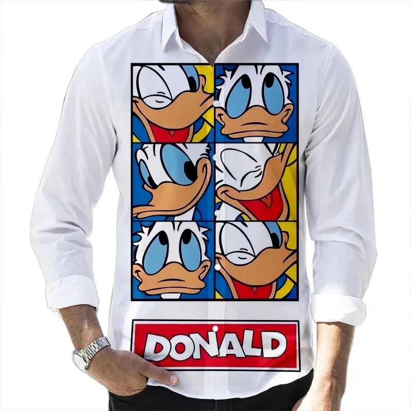 2024 Fall New Disney Stitch and Donald Duck Branded Cartoon Casual 3D Printed Long Sleeve Lapel Shirt Slim Fit Men's Top
2024 Fall New Disney Stitch and Donald Duck Branded Cartoon Casual 3D Printed Long Sleeve Lapel Shirt Slim Fit Men's Top