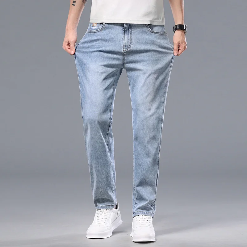 Leisure Comfortable Light Color Denim Summer Ultra-thin Jeans Super Edition Jeans Cargo Pants Men Clothing
Leisure Comfortable Light Color Denim Summer Ultra-thin Jeans Super Edition Jeans Cargo Pants Men Clothing