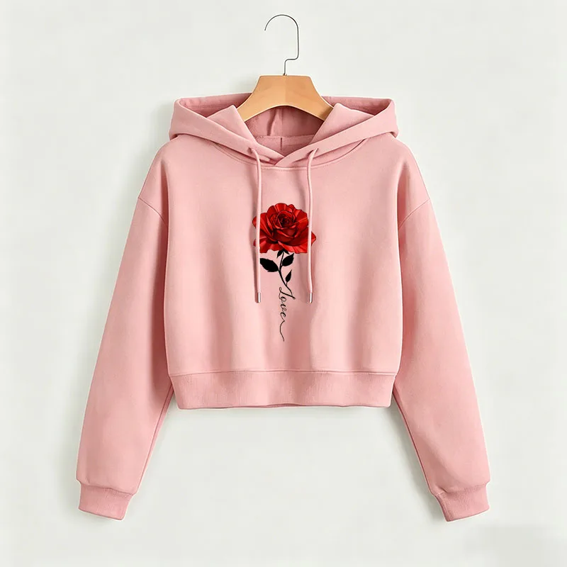 Fashion Love Rose Print Graphic Cropped Sweatshirt Crop Top Hoodie Y2k Sweatshirts Gothic Casual Style Clothes
Fashion Love Rose Print Graphic Cropped Sweatshirt Crop Top Hoodie Y2k Sweatshirts Gothic Casual Style Clothes