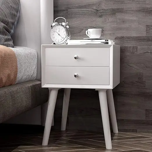 White Nightstand Set o 2, Wooden Bede Tables w/ 2 Storage Ders & Solid Wood Legs, Practical End Side Table, Century ern Night St
White Nightstand Set o 2, Wooden Bede Tables w/ 2 Storage Ders & Solid Wood Legs, Practical End Side Table, Century ern Night St