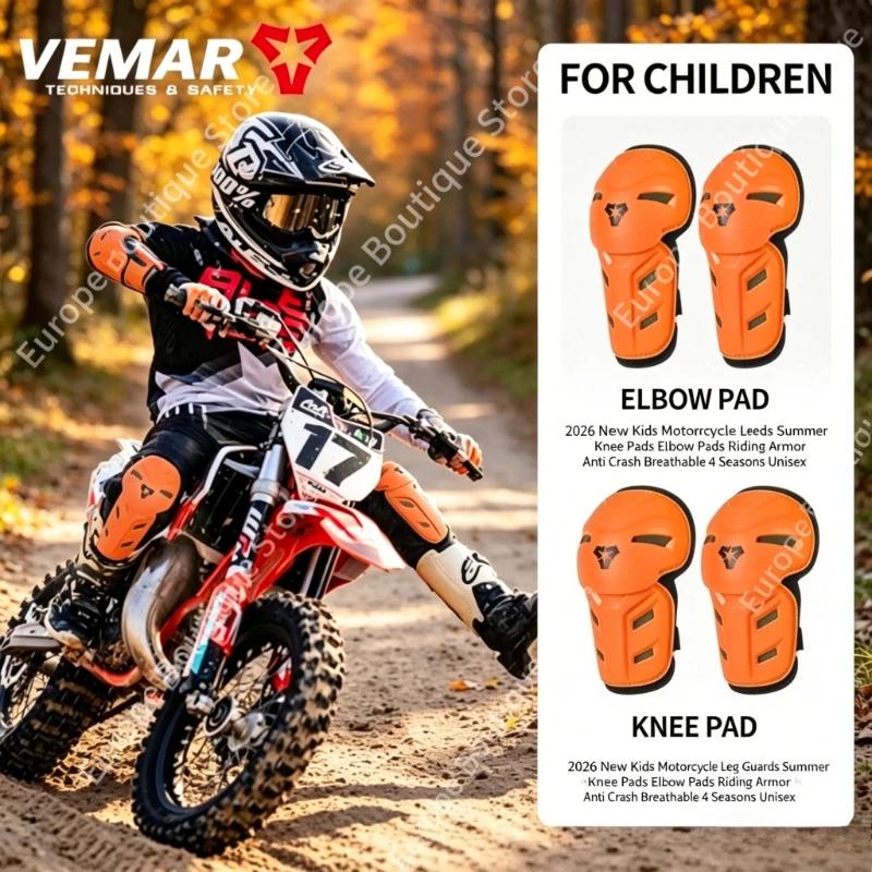 2026 New Kids Motorcycle Leg Guards Knee Pads Elbow Pads Riding Protective Armor Anti Crash Breathable 4 Seasons Unisex
2026 New Kids Motorcycle Leg Guards Knee Pads Elbow Pads Riding Protective Armor Anti Crash Breathable 4 Seasons Unisex