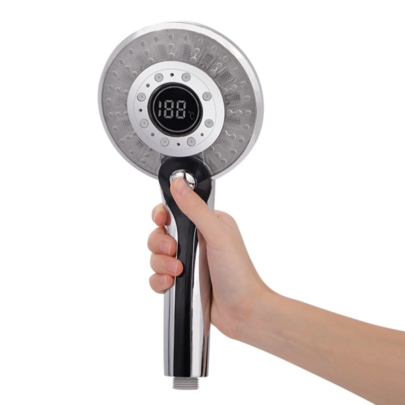 AT02-LED Shower Head Digital Temperature Control Shower Head 3 Spray Modes Water Saving Shower Filter Bathroom Accessories
AT02-LED Shower Head Digital Temperature Control Shower Head 3 Spray Modes Water Saving Shower Filter Bathroom Accessories