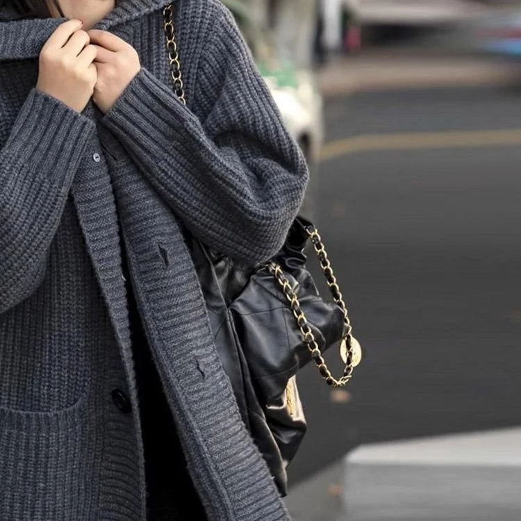 Mid-Long Cardigans Navy Blue Womens Fall Slim-Fit Knitwears Panelled Neck Unbuttoned High-End Layer O-Neck Lace-Up Illusion Warm
Mid-Long Cardigans Navy Blue Womens Fall Slim-Fit Knitwears Panelled Neck Unbuttoned High-End Layer O-Neck Lace-Up Illusion Warm