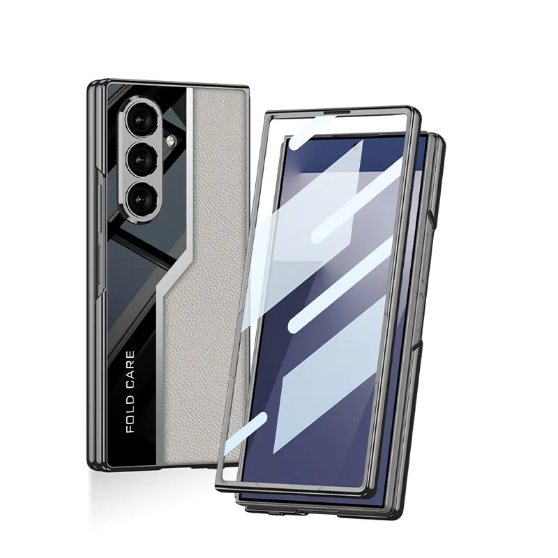 Electroplated PU Leather Phone Case with Tempered Screen Film for Samsung Galaxy Z Fold 7 6 5 4 3 Fold7 Hinge Protection Cover
Electroplated PU Leather Phone Case with Tempered Screen Film for Samsung Galaxy Z Fold 7 6 5 4 3 Fold7 Hinge Protection Cover