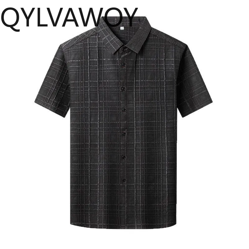 QYLVAWOY 100% Real Mulberry Silk Men's Shirts Summer Tops Loose Shirt Plaid Shirts for Man Menswear Clothing Short Sleeve Camisa
QYLVAWOY 100% Real Mulberry Silk Men's Shirts Summer Tops Loose Shirt Plaid Shirts for Man Menswear Clothing Short Sleeve Camisa