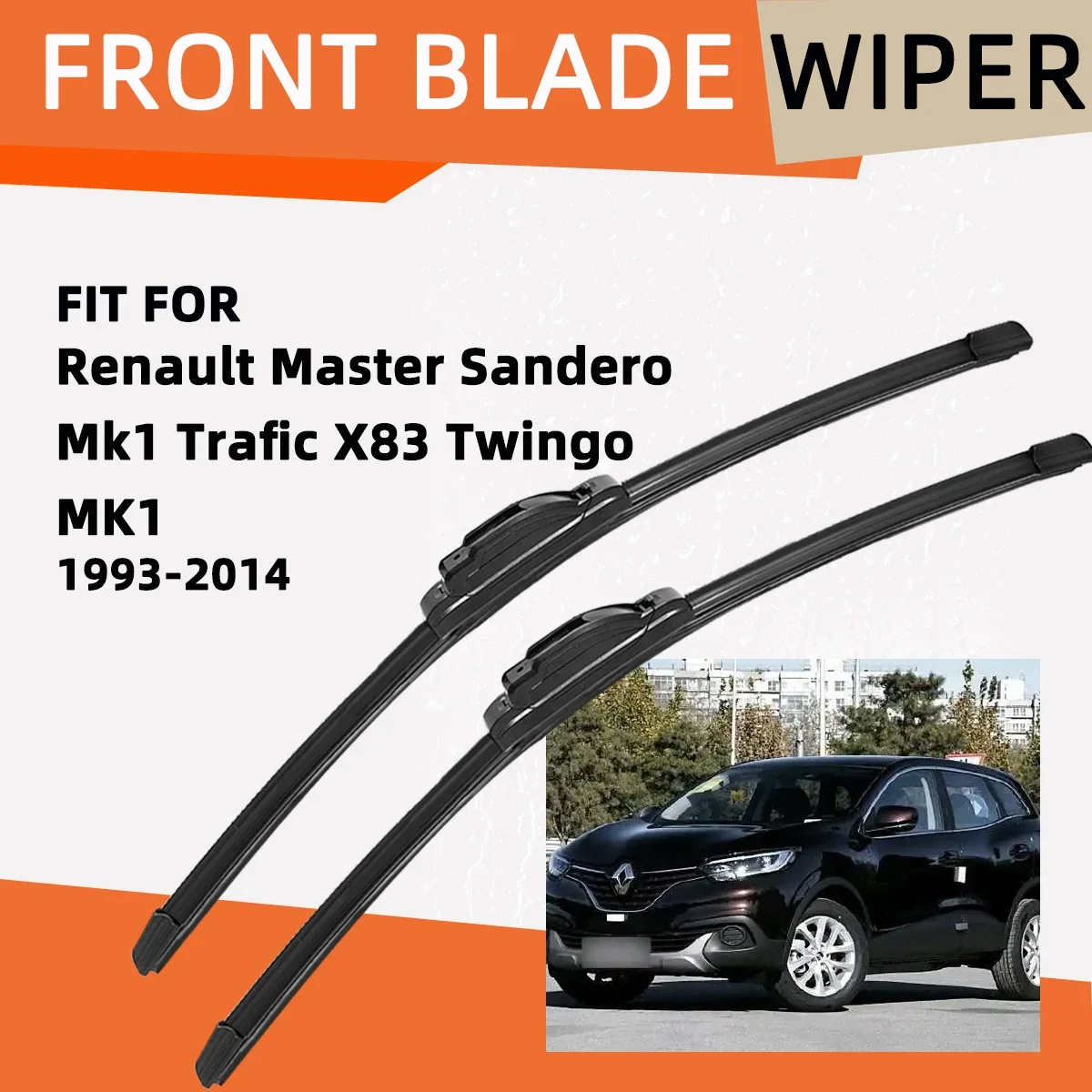 Double Rubber Car Wiper for Renault Master Sandero Mk1 Trafic X83 Twingo MK1 Front Blade Brushes Accessorie Windscreen Wiper
Double Rubber Car Wiper for Renault Master Sandero Mk1 Trafic X83 Twingo MK1 Front Blade Brushes Accessorie Windscreen Wiper