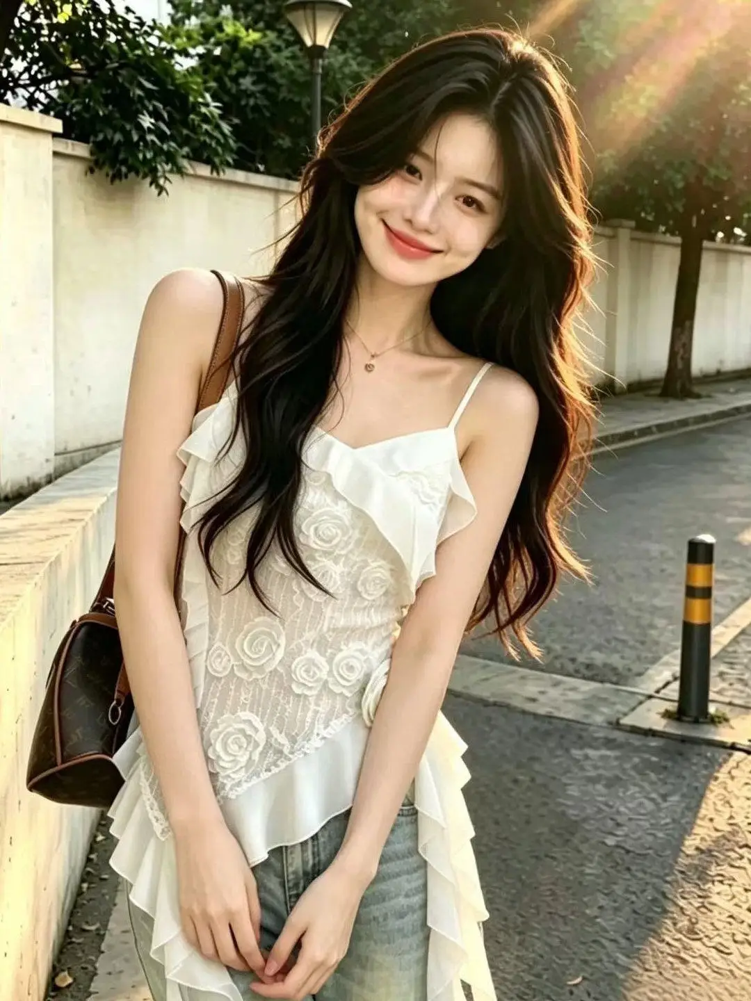 Slim Fit Summer Thin Strap Vest Women's Beautiful Sleeveless Top Irregular 3D Flower Design Breathable Casual Outerwear
Slim Fit Summer Thin Strap Vest Women's Beautiful Sleeveless Top Irregular 3D Flower Design Breathable Casual Outerwear