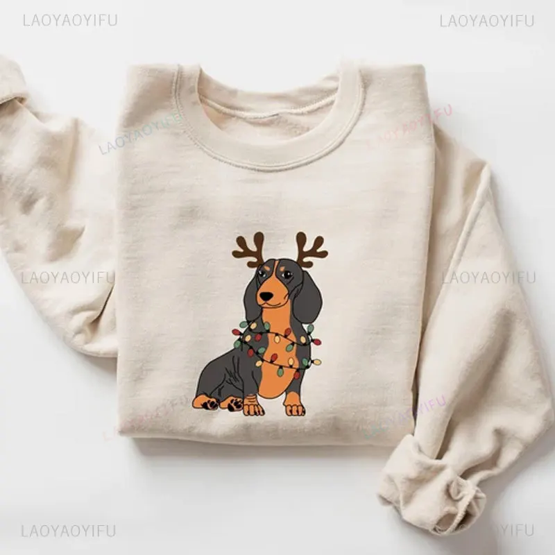 Kawaii Dachshund Christmas Lights Sweatshirt Christmas Dog Hoody Dachshund Mom Dog Lover Fun Pullovers Women Men Warmth Hoodies
Kawaii Dachshund Christmas Lights Sweatshirt Christmas Dog Hoody Dachshund Mom Dog Lover Fun Pullovers Women Men Warmth Hoodies