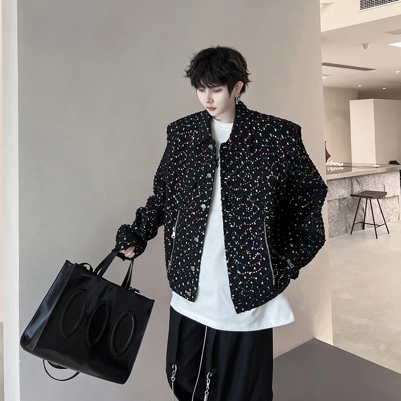 American Design Loose Fit Men's Denim Jacket Short Style Color Stripe Casual Cool Short Coat Spring Summer Autumn Season
American Design Loose Fit Men's Denim Jacket Short Style Color Stripe Casual Cool Short Coat Spring Summer Autumn Season