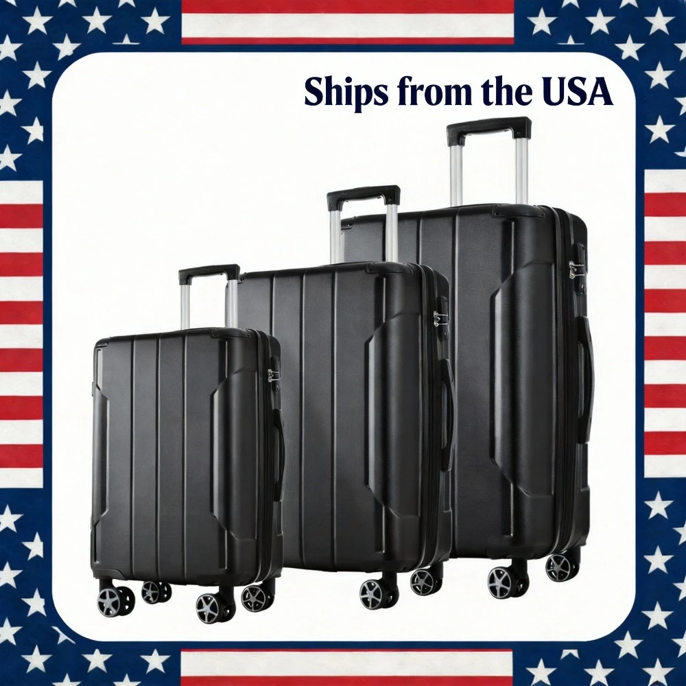 Набор из 3 чемоданов с жестким корпусом из ABS-пластика, расширяемые, с двойными колесами и замком TSA
Набор из 3 чемоданов с жестким корпусом из ABS-пластика, расширяемые, с двойными колесами и замком TSA