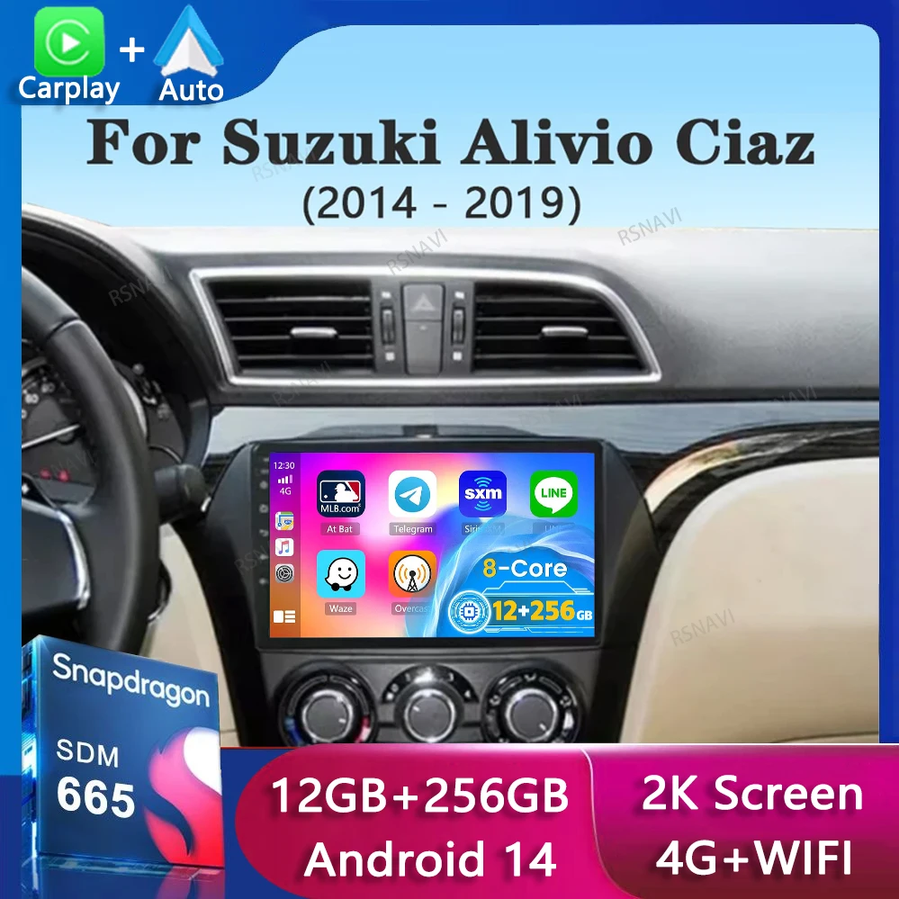 Android 14 Carplay Auto Car Radio For Suzuki Alivio Ciaz 2014-2019 Navigation GPS Multimedia Video Player Audio Head Unit Stereo
Android 14 Carplay Auto Car Radio For Suzuki Alivio Ciaz 2014-2019 Navigation GPS Multimedia Video Player Audio Head Unit Stereo