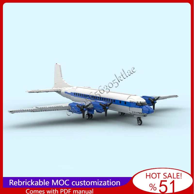 1538 шт., серия WWII DC-6B Cloudmaster, модель транспортного самолета MOC, строительные блоки, кирпич, сделай сам, креативная сборка, игрушка, подарок для детей
1538 шт., серия WWII DC-6B Cloudmaster, модель транспортного самолета MOC, строительные блоки, кирпич, сделай сам, креативная сборка, игрушка, подарок для детей