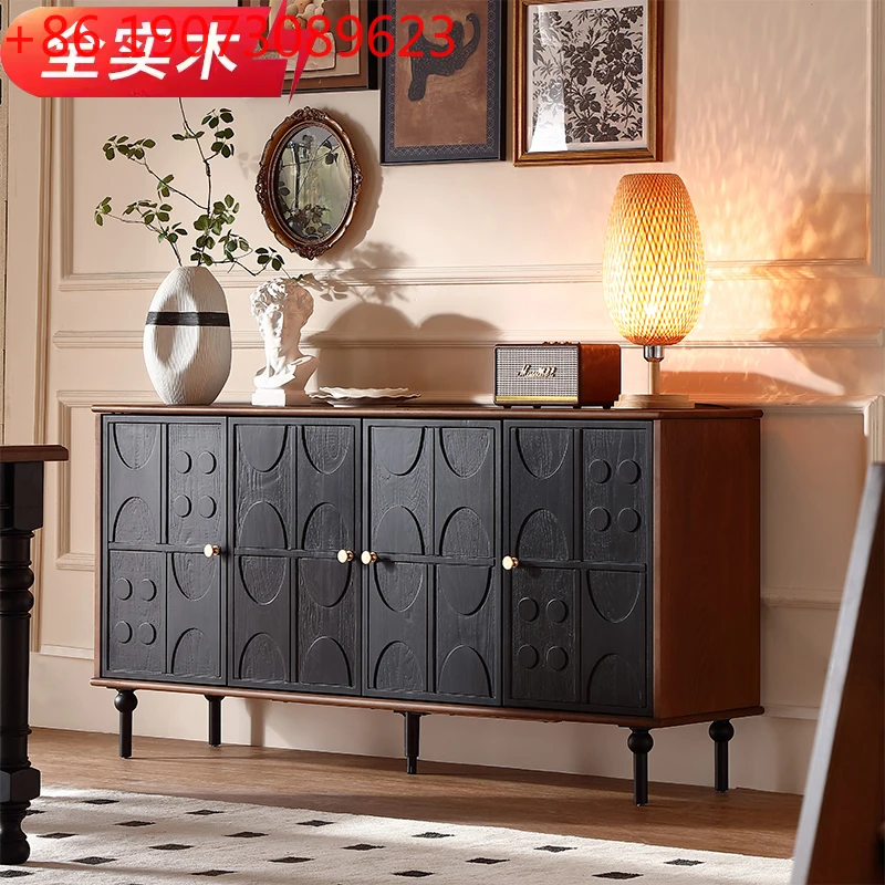 Medieval style solid wood sideboard against the wall decoration storage cabinet living room display entrance cabinet
Medieval style solid wood sideboard against the wall decoration storage cabinet living room display entrance cabinet