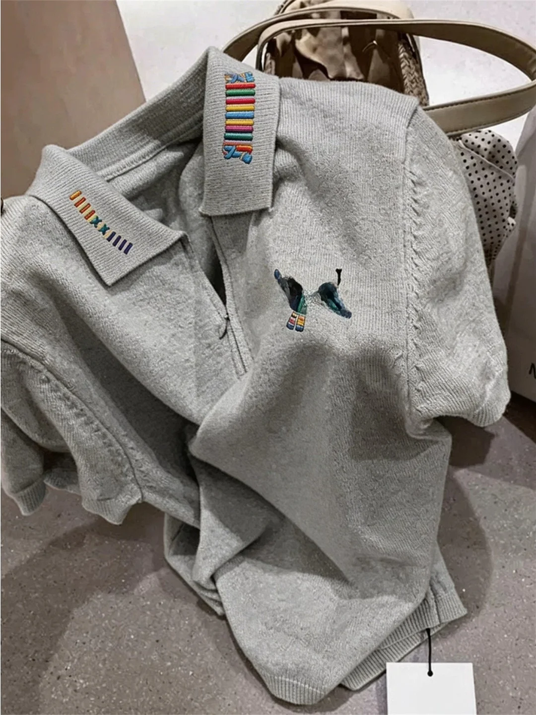 Rainbow Short Sleeve Knitted Shirt Women's Casual Summer Top Breathable Comfortable Korean Style Loose Fit T-shirt
Rainbow Short Sleeve Knitted Shirt Women's Casual Summer Top Breathable Comfortable Korean Style Loose Fit T-shirt