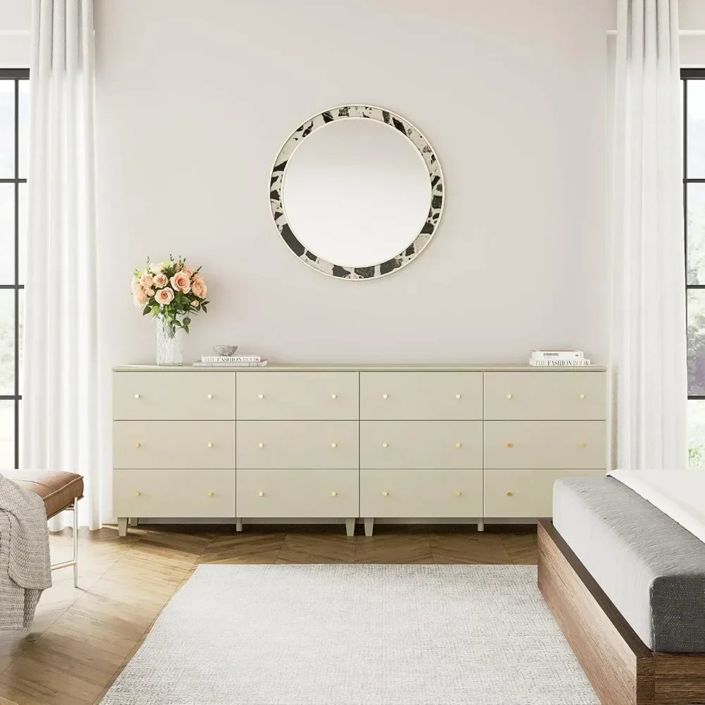 Set of 2 Dressers,12 Drawers, 2-in-1 Extra Wide Chest of Drawers,Solid Wood Legs for Closet, Living Room, Nursery, Beige Faux
Set of 2 Dressers,12 Drawers, 2-in-1 Extra Wide Chest of Drawers,Solid Wood Legs for Closet, Living Room, Nursery, Beige Faux