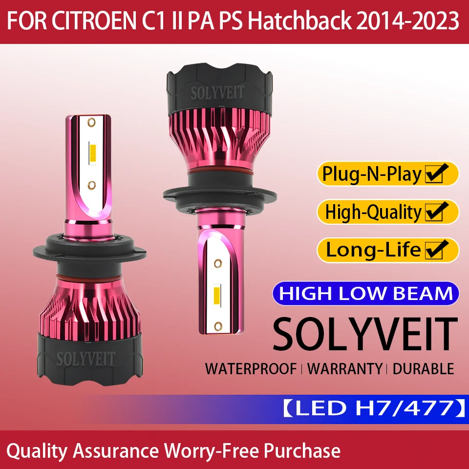 Энергоэффективные светодиодные лампы H7 с функцией Plug and Play для фар ближнего и дальнего света для Citroen C1 II PA PS Hatchback 2014-2019, 2020, 2021, 2022, 2023
Энергоэффективные светодиодные лампы H7 с функцией Plug and Play для фар ближнего и дальнего света для Citroen C1 II PA PS Hatchback 2014-2019, 2020, 2021, 2022, 2023