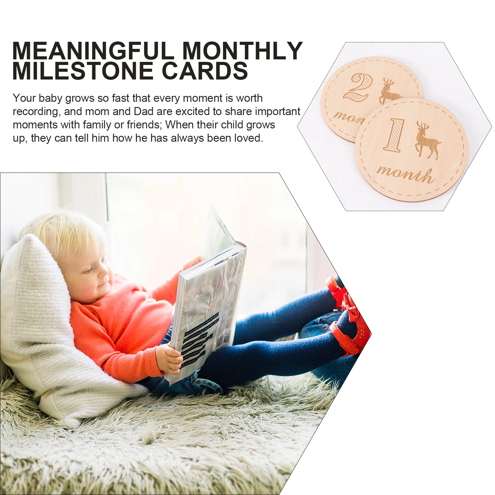 12 Pcs Wooden Baby Month Cards Durable Premium Material Fine Workmanship Growth Recording Photography Props Background
12 Pcs Wooden Baby Month Cards Durable Premium Material Fine Workmanship Growth Recording Photography Props Background