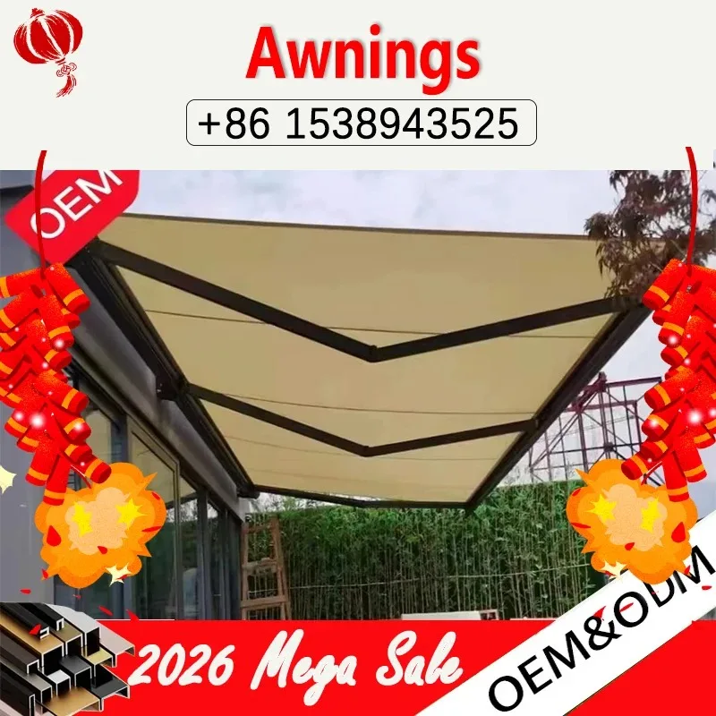 Outdoor aluminum alloy retractable awning extendable terrace and balcony awning waterproof and UV resistant customizable
Outdoor aluminum alloy retractable awning extendable terrace and balcony awning waterproof and UV resistant customizable
