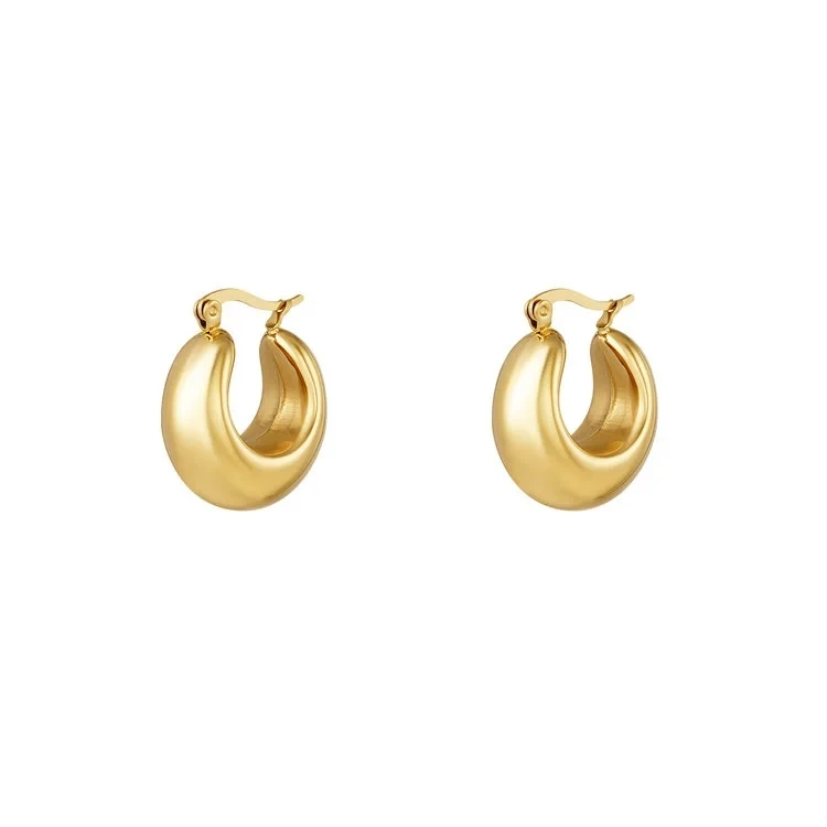 Wholesale 925 Sterling Silver Women's Bold Hoop Chunky Stud Earrings Gold Plated for Daily Wear and Parties for Gift
Wholesale 925 Sterling Silver Women's Bold Hoop Chunky Stud Earrings Gold Plated for Daily Wear and Parties for Gift