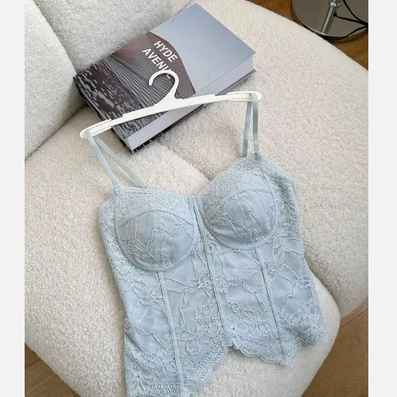 Summer Pure Desire Lace Backless Camisole With Padded Bra Slim Fit Tank Top For Women Daily Casual Party Basic Wear S M L XL Bra
Summer Pure Desire Lace Backless Camisole With Padded Bra Slim Fit Tank Top For Women Daily Casual Party Basic Wear S M L XL Bra