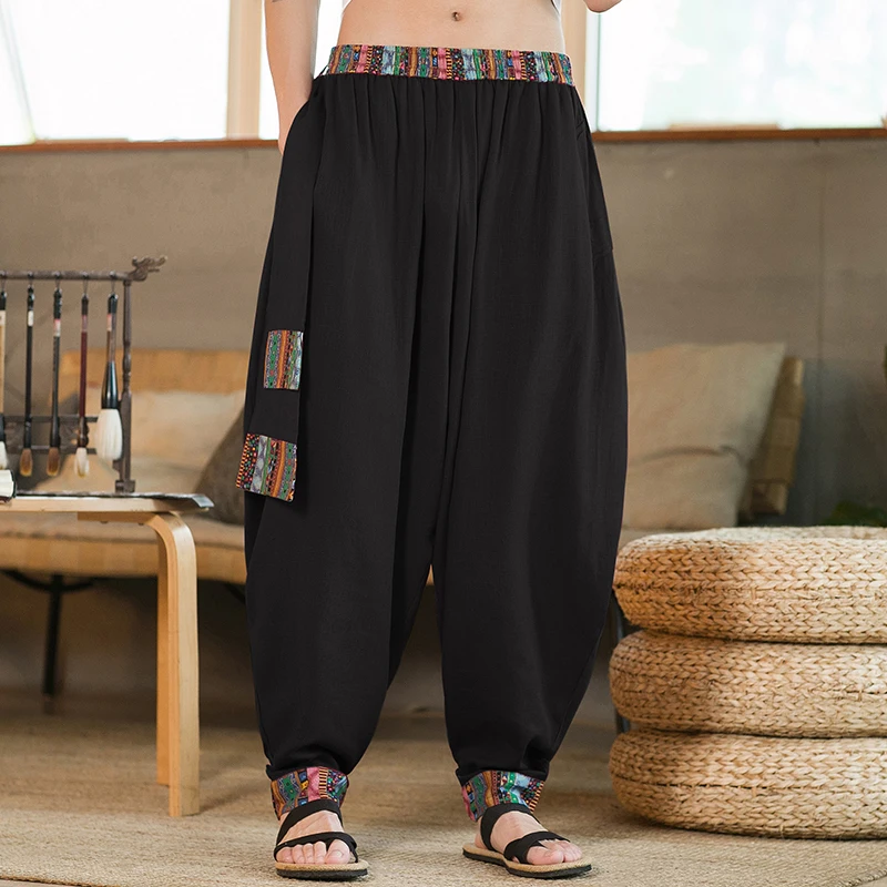 Streetwear Men Harem Pants Harajuku Style Wide Leg Pants Male Street Cotton Linen Trousers Men Vintage Sweatpants Large Size 5XL
Streetwear Men Harem Pants Harajuku Style Wide Leg Pants Male Street Cotton Linen Trousers Men Vintage Sweatpants Large Size 5XL