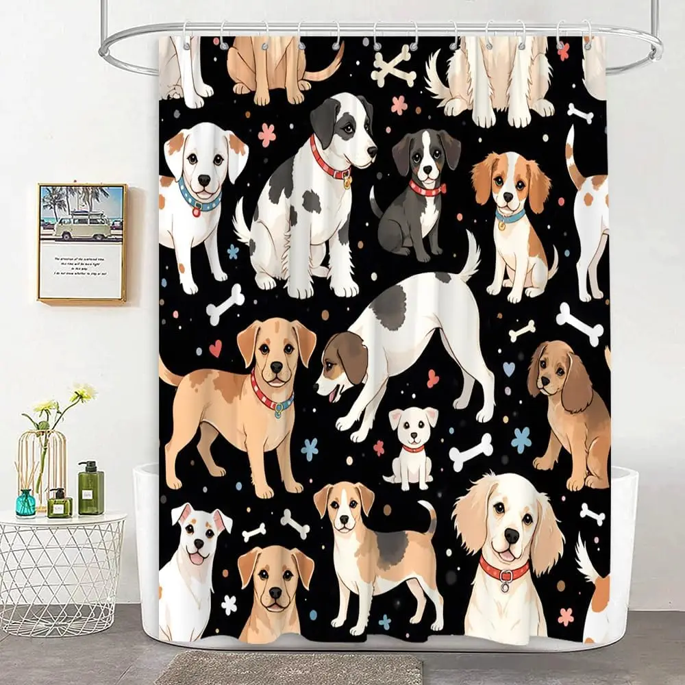 Занавеска для душа с милыми собаками, щенок, акварельные животные, домашнее животное, забавная тканевая занавеска для декора ванной комнаты с крючками, 70Wx70H
Занавеска для душа с милыми собаками, щенок, акварельные животные, домашнее животное, забавная тканевая занавеска для декора ванной комнаты с крючками, 70Wx70H