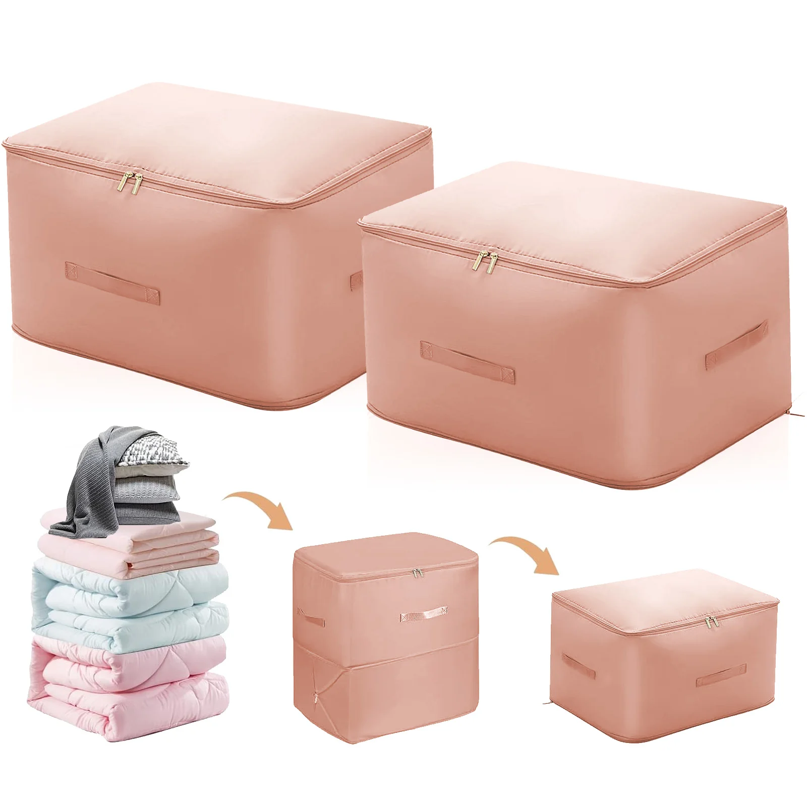 1/2 Pack Duvet Storage Bag, Heavy Duty Large Capacity Moisture Proof Organizer for Clothes Blankets Quilts, Portable Closet Bags
1/2 Pack Duvet Storage Bag, Heavy Duty Large Capacity Moisture Proof Organizer for Clothes Blankets Quilts, Portable Closet Bags